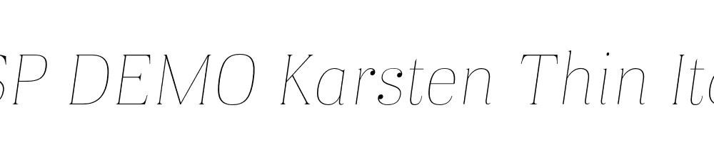 FSP DEMO Karsten Thin Italic