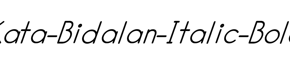 Kata-Bidalan-Italic-Bold