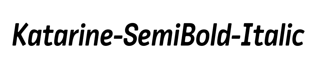 Katarine-SemiBold-Italic