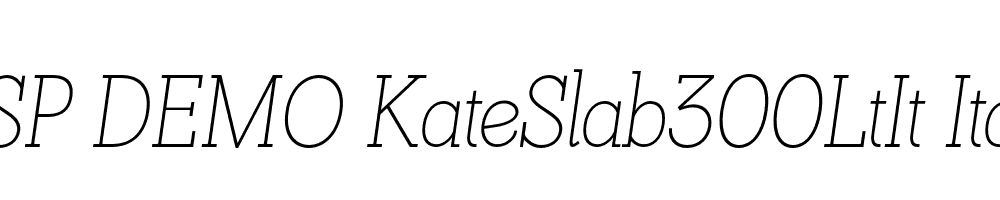 FSP DEMO KateSlab300LtIt Italic