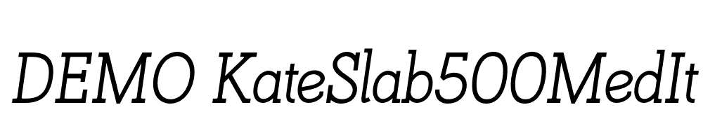 FSP DEMO KateSlab500MedIt Italic