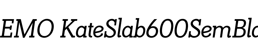 FSP DEMO KateSlab600SemBldIt Italic