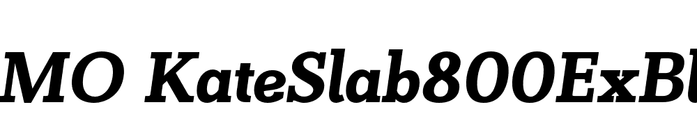 FSP DEMO KateSlab800ExBldIt Italic