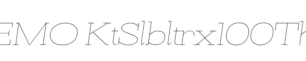 FSP DEMO KtSlbltrx100Thnt Italic