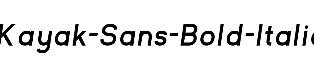 Kayak-Sans-Bold-Italic