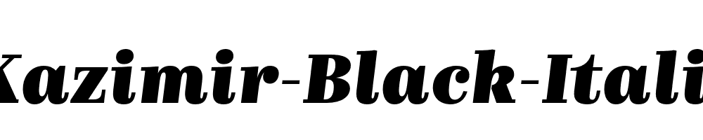 Kazimir-Black-Italic