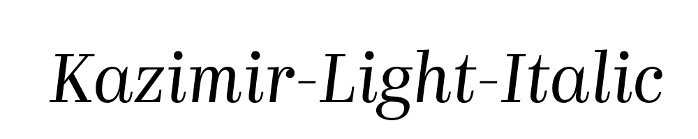 Kazimir-Light-Italic