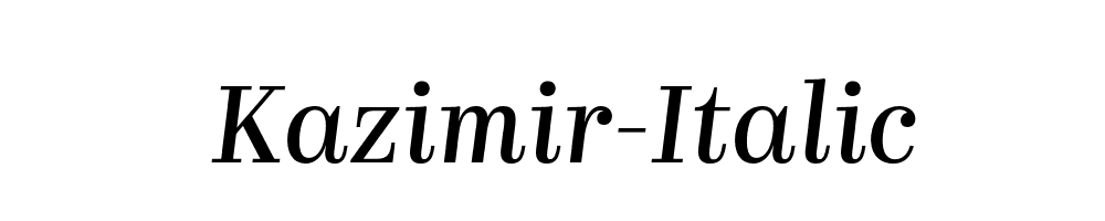 Kazimir-Italic