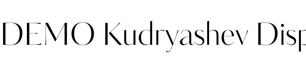  DEMO Kudryashev Display Sans Regular