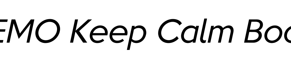 FSP DEMO Keep Calm Book Italic