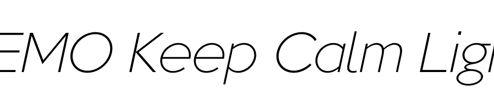 FSP DEMO Keep Calm Light Italic