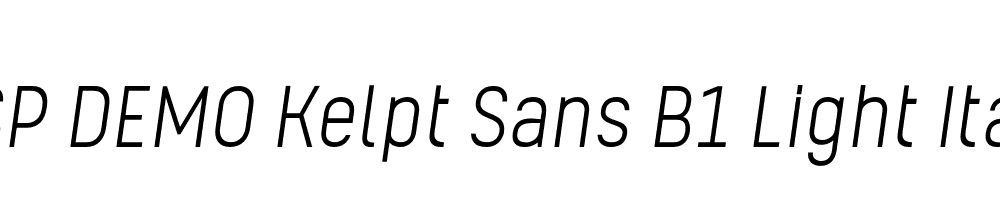 FSP DEMO Kelpt Sans B1 Light Italic