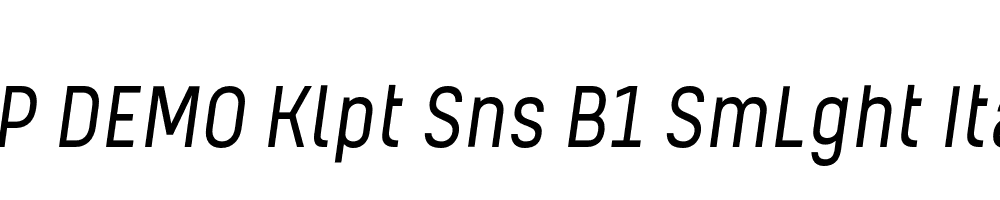 FSP DEMO Klpt Sns B1 SmLght Italic