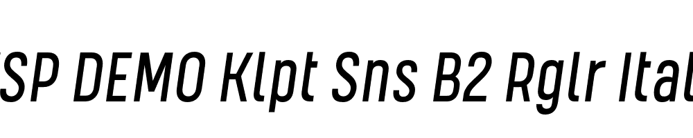 FSP DEMO Klpt Sns B2 Rglr Italic