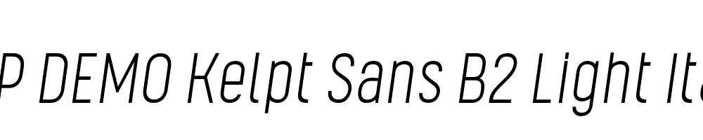 FSP DEMO Kelpt Sans B2 Light Italic