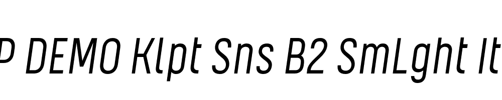 FSP DEMO Klpt Sns B2 SmLght Italic