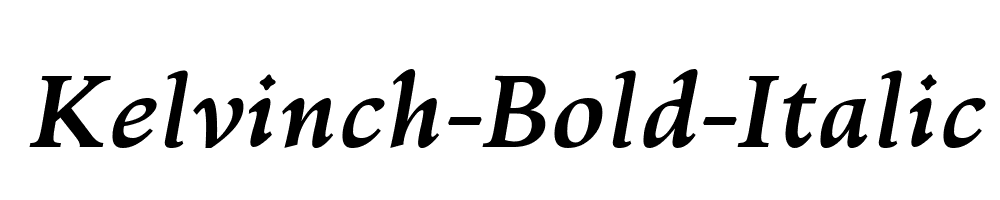 Kelvinch-Bold-Italic