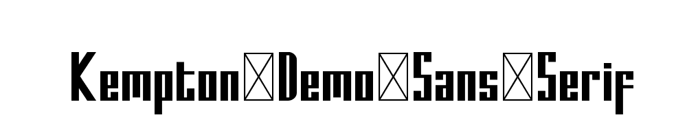 Kempton-Demo-Sans-Serif