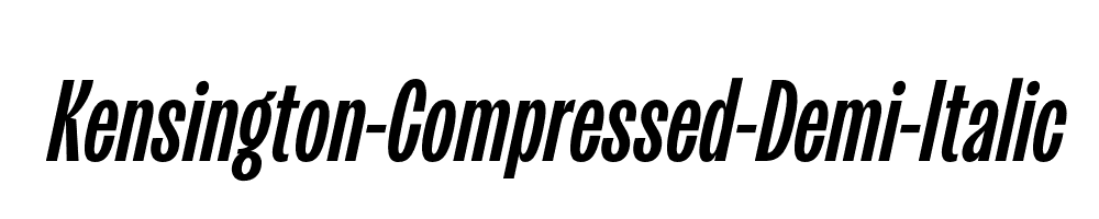 Kensington-Compressed-Demi-Italic