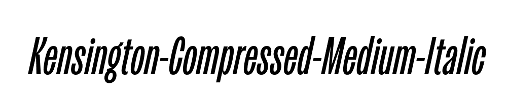 Kensington-Compressed-Medium-Italic