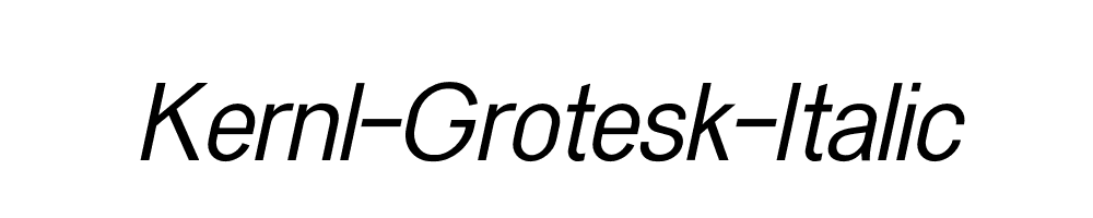 Kernl-Grotesk-Italic