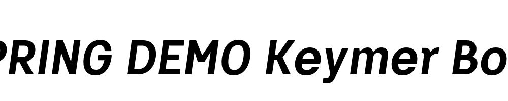  DEMO Keymer Bold Italic