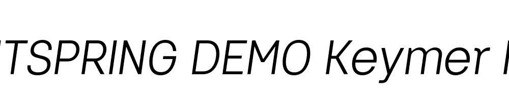  DEMO Keymer Italic