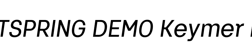  DEMO Keymer Italic