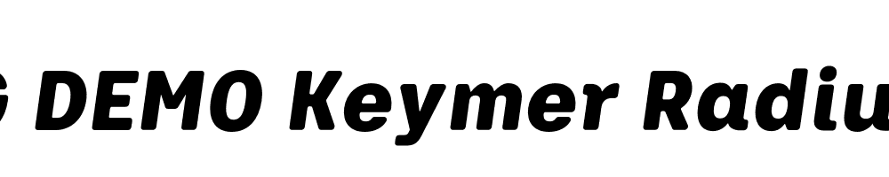  DEMO Keymer Radius Bold Italic