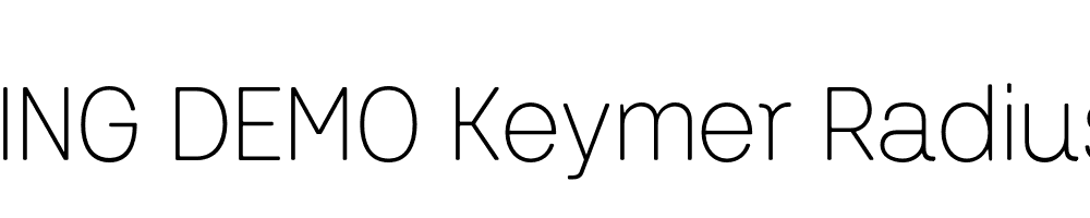  DEMO Keymer Radius Regular