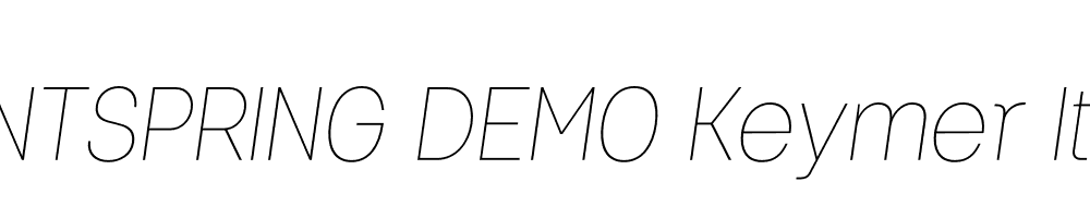  DEMO Keymer Italic