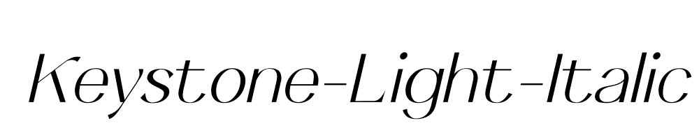 Keystone-Light-Italic