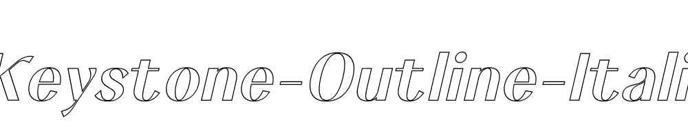 Keystone-Outline-Italic