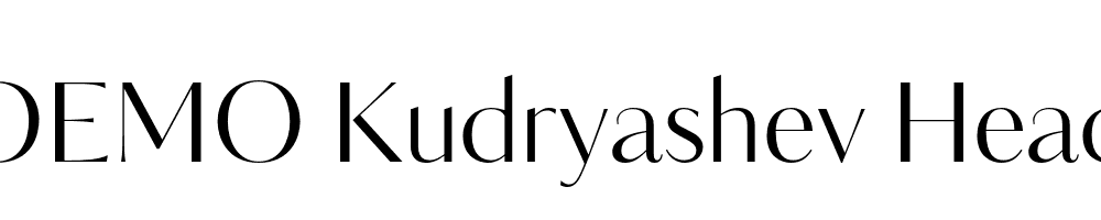  DEMO Kudryashev Headline Sans Regular