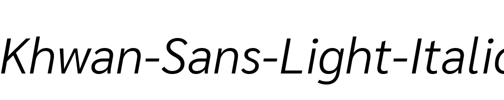 Khwan-Sans-Light-Italic