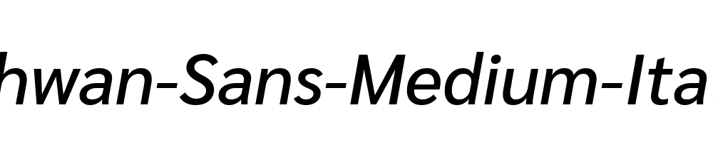 Khwan-Sans-Medium-Italic