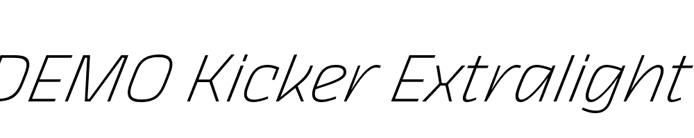 FSP DEMO Kicker Extralight Italic