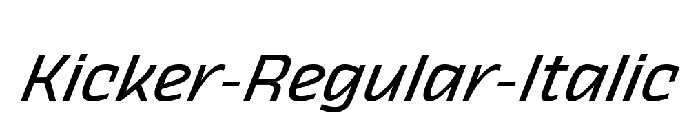 Kicker-Regular-Italic