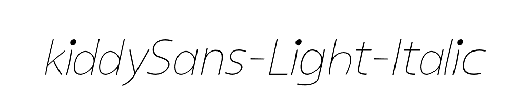 kiddySans-Light-Italic