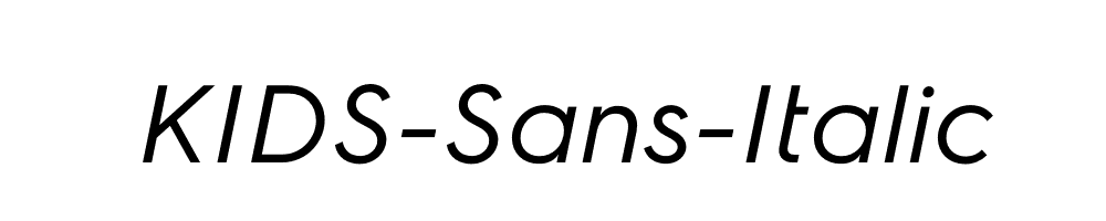 KIDS-Sans-Italic