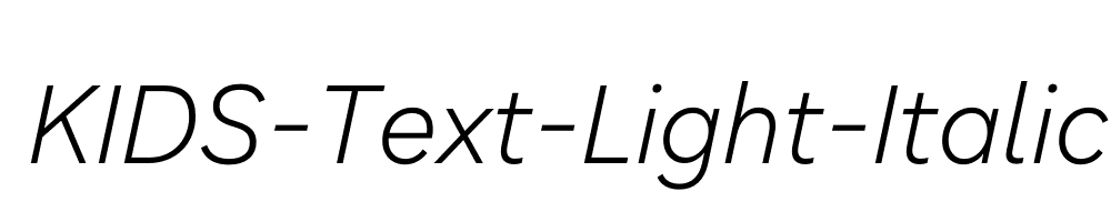 KIDS-Text-Light-Italic