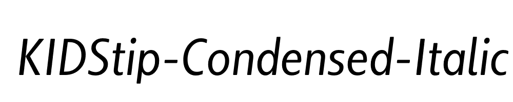 KIDStip-Condensed-Italic