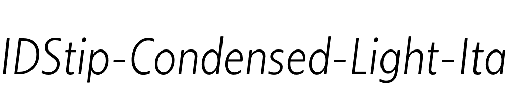 KIDStip-Condensed-Light-Italic