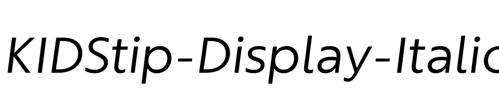 KIDStip-Display-Italic