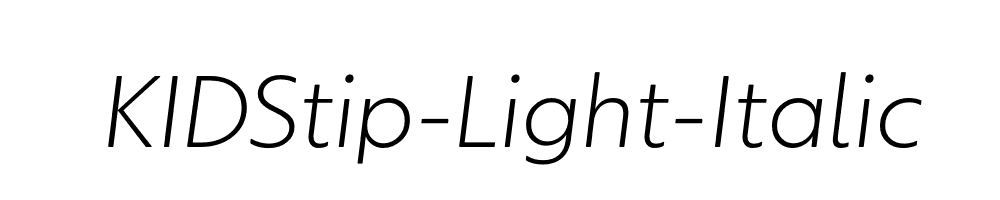 KIDStip-Light-Italic