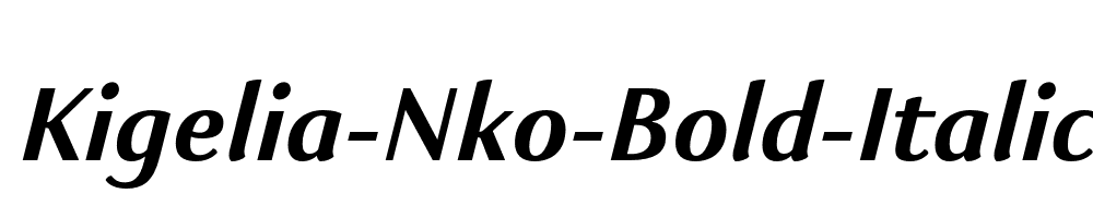 Kigelia-Nko-Bold-Italic