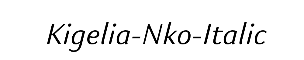 Kigelia-Nko-Italic