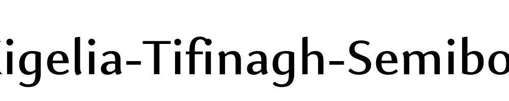 Kigelia-Tifinagh-Semibold