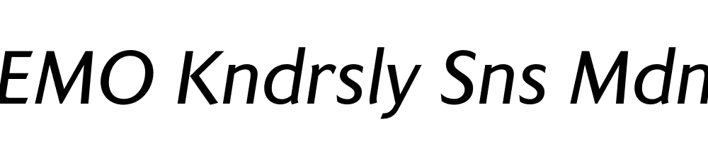 FSP DEMO Kndrsly Sns Mdm Italic