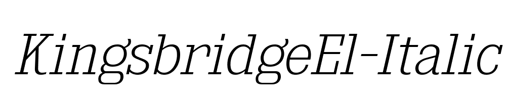 KingsbridgeEl-Italic